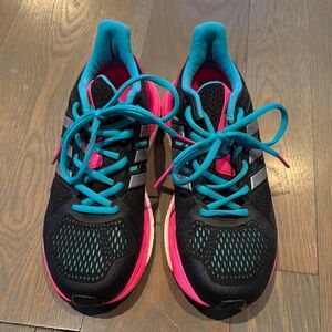 Adidas Black and Pink Athletic Shoes for Performance